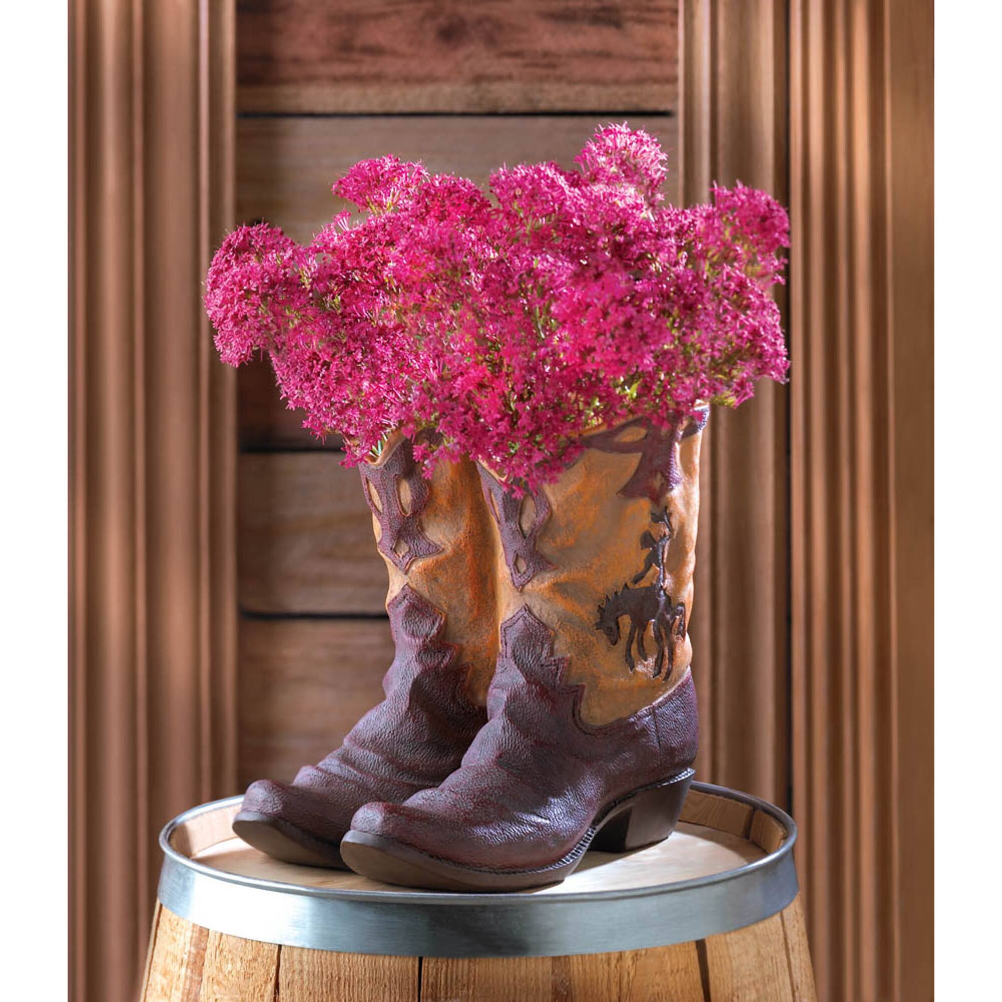 12" Cowboy Boots Planter